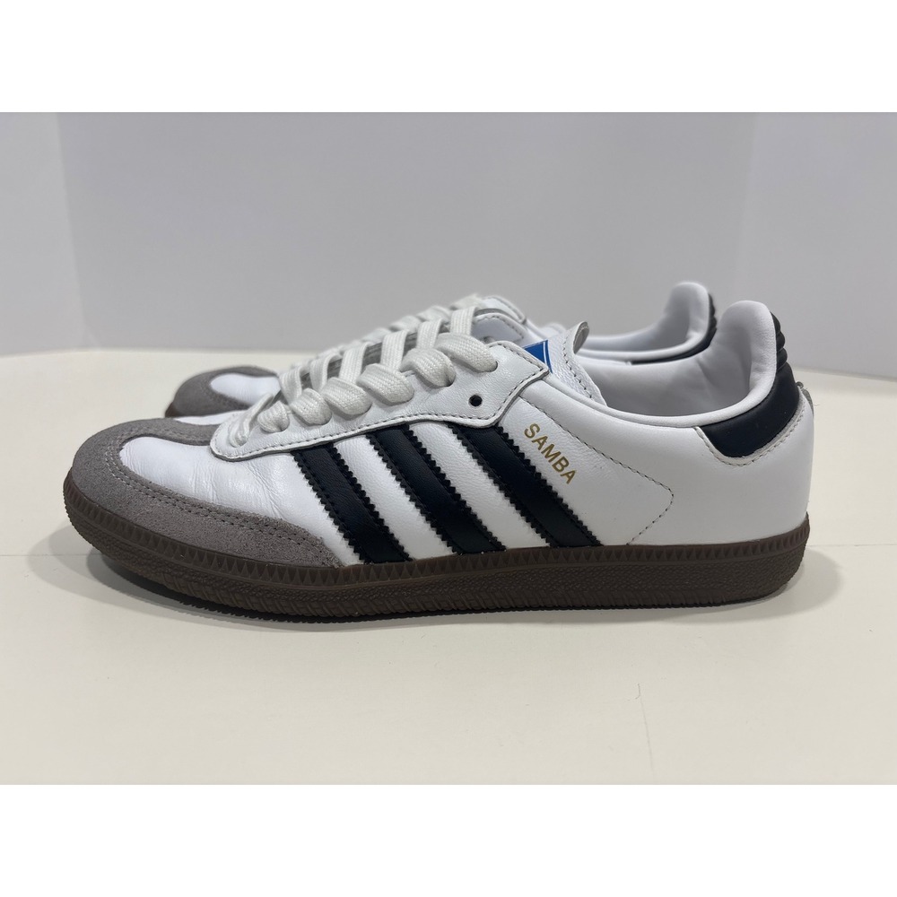 Adidas Samba OG White Black Granite B75806 Leather Sneakers Mens 5.5 Womens 6.5